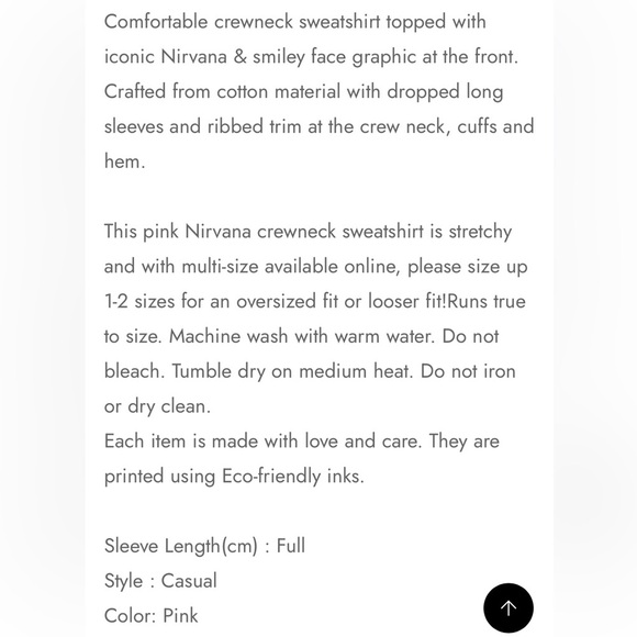 Urban Outfitters Nirvana Smiley Face Overdyed Sweatshirt Heliconia  XL oversized - Picture 15 of 15